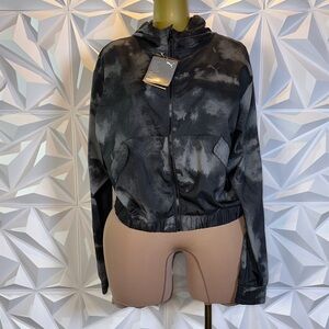 Puma Women's Black and Gray Bomber Jacket